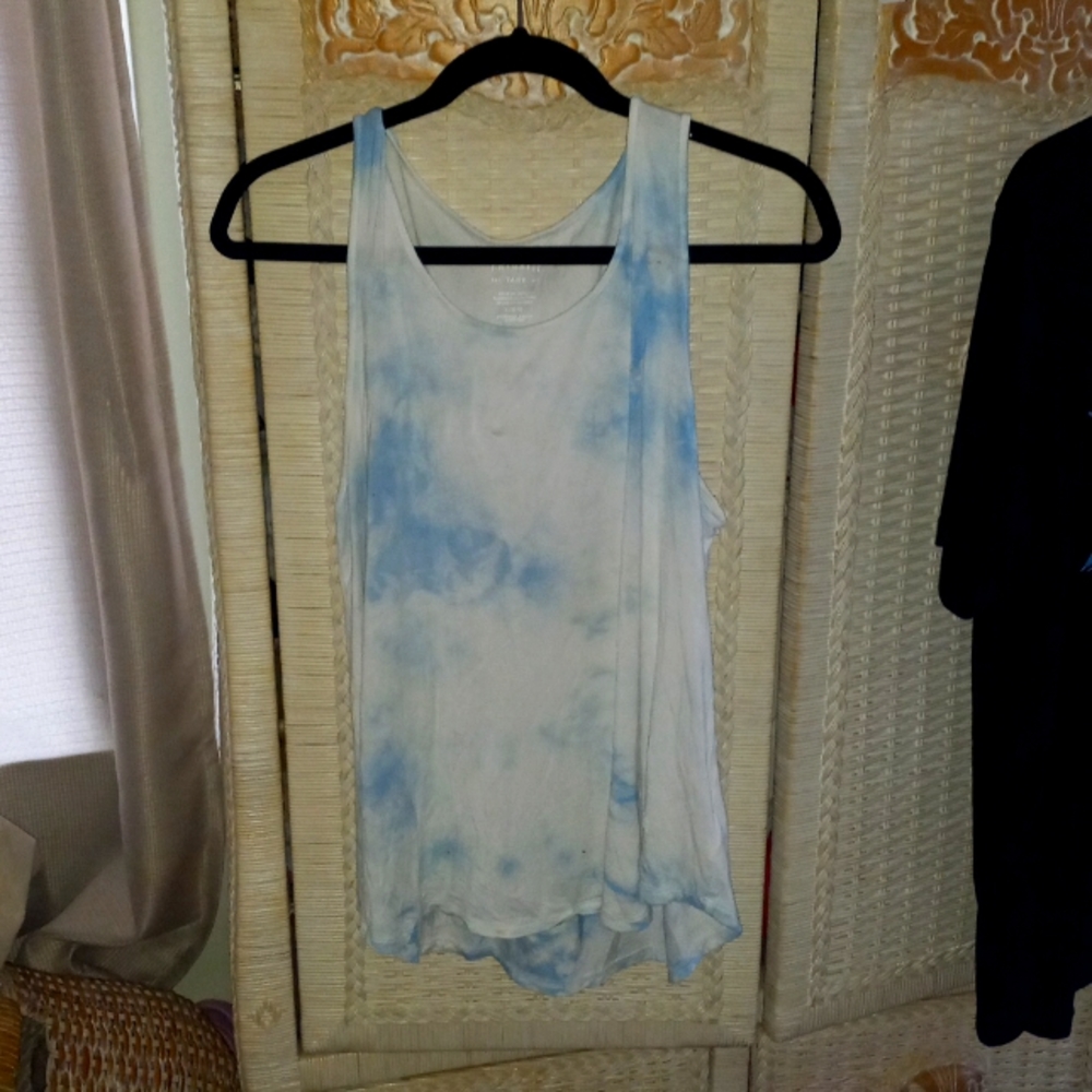 Blue and white American Eagle tank top